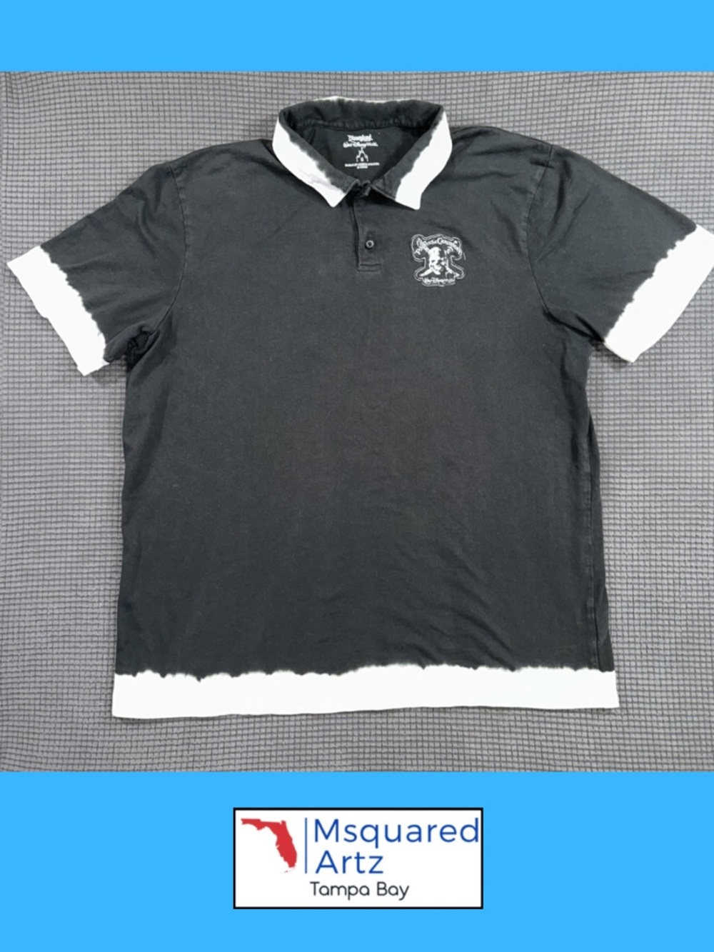 Disney Parks Polo Shirt Mens Large Pirates of the Caribbean Black